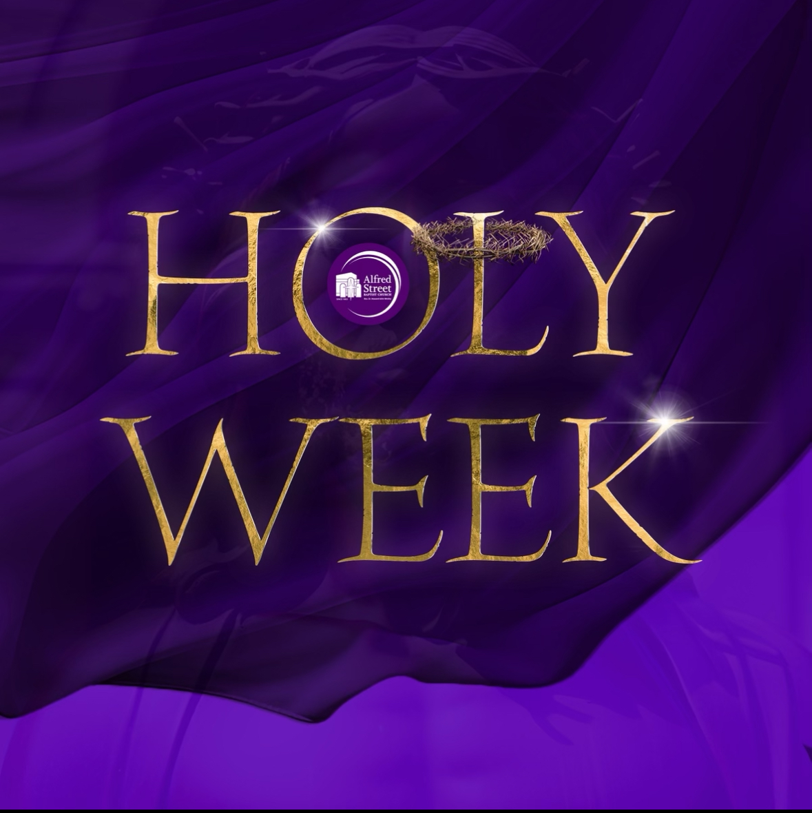 Join us for Holy Week 3/25-3/31! We have events happening each day this week! For additional information on dates and times, please visit alfredstreet.org #beblessed #churchevents #alfredstreet