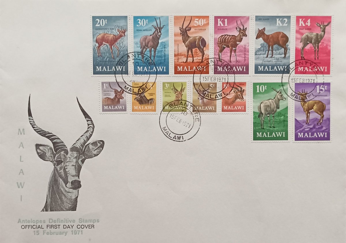 Malawi 1971 #wildlife #stamps #FDC #philately