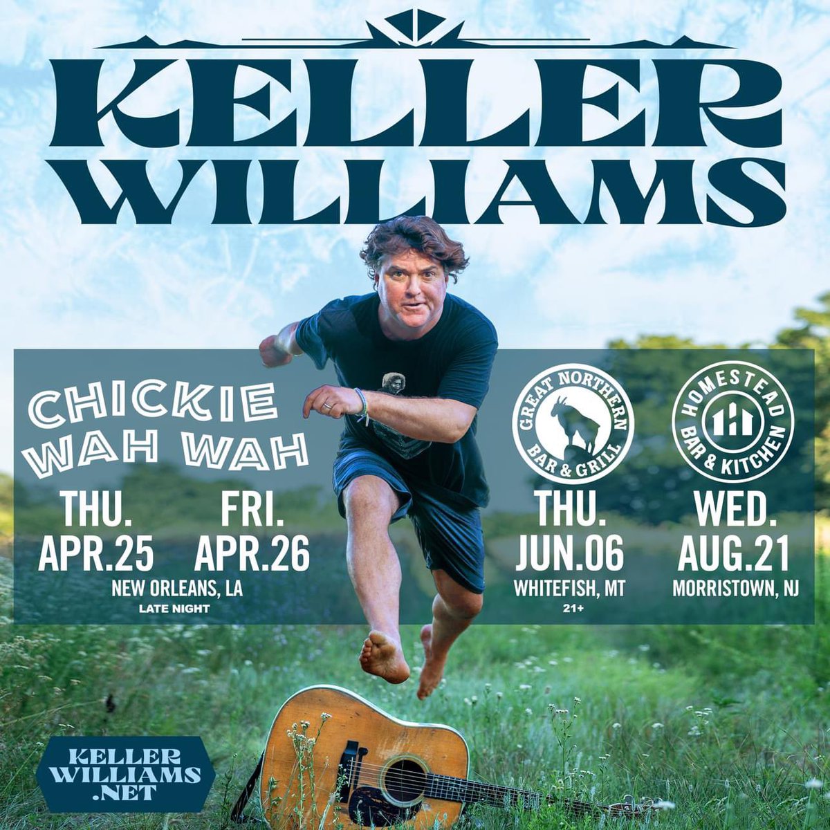 📣JUST ANNOUNCED! 2 #latenightjazzfest shows @ChickieWahWah NOLA + solo shows in Montana & New Jersey! All🎟️ on sale NOW! kellerwilliams.net/shows