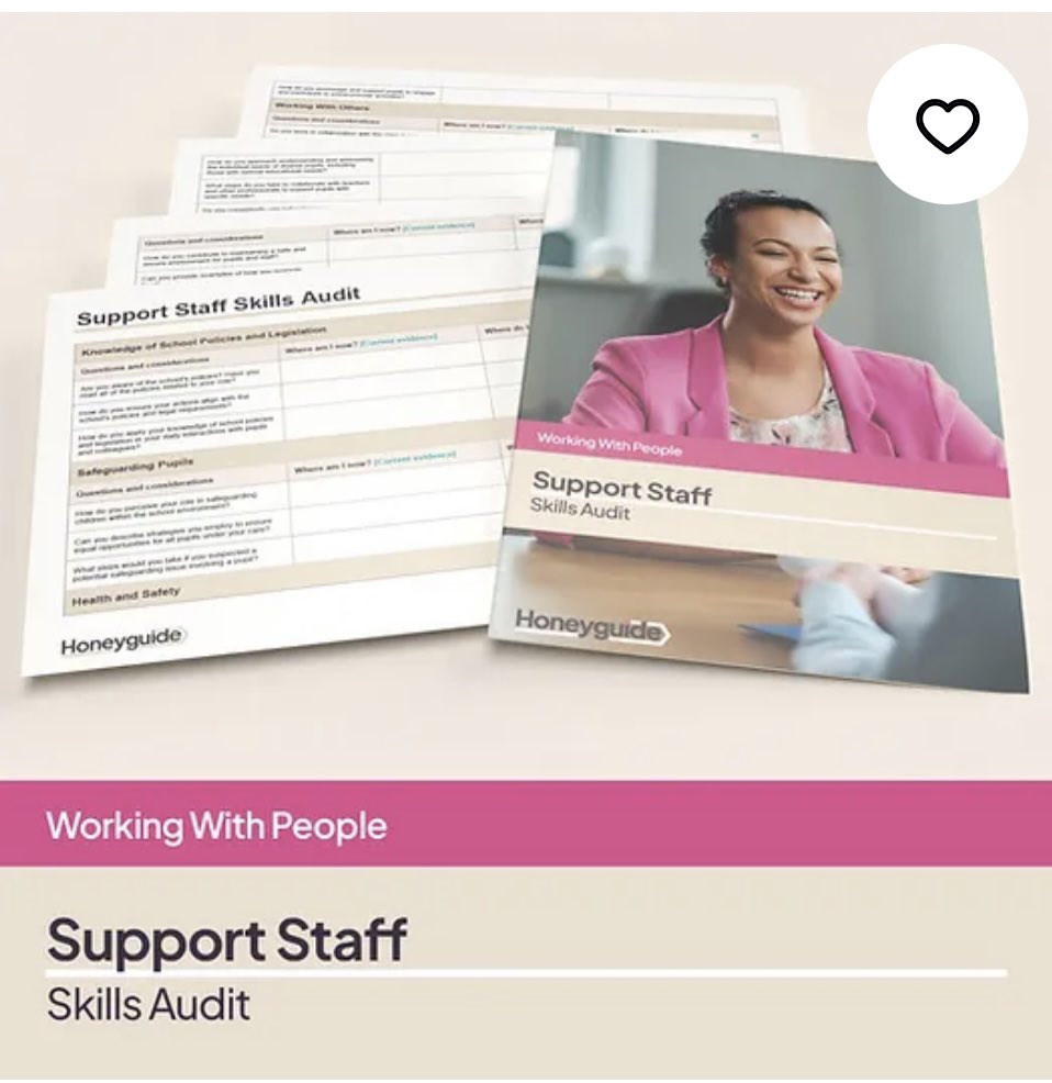 Starting off the week with some more helpful tools for your team as they look at their next steps or appraisal targets going forward.
Starting off with support staff 💜👉🏻

honeyguide-sls.co.uk/product-page/s…

#appraisal #TAs #teachingassistant #skills #cpd #developingothers #teachers