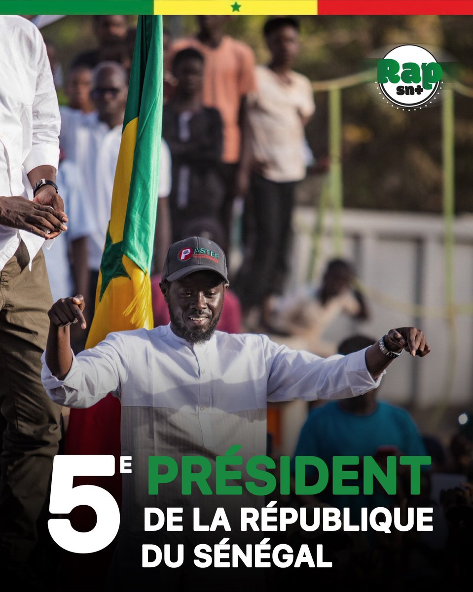 Félicitations 🎉 BASSIROU DIOMAYE FAYE❤️🇸🇳
Que la réussite te soit favorable dans tes projets 🙏🏾