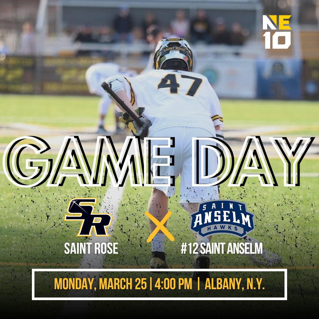 Game Day! After some weather delays, @saintrosemlax is ready to host #12 Saint Anselm today at 4:00 pm at Sullivan Field. Live stream and live stat links can be found here: bit.ly/3locC7