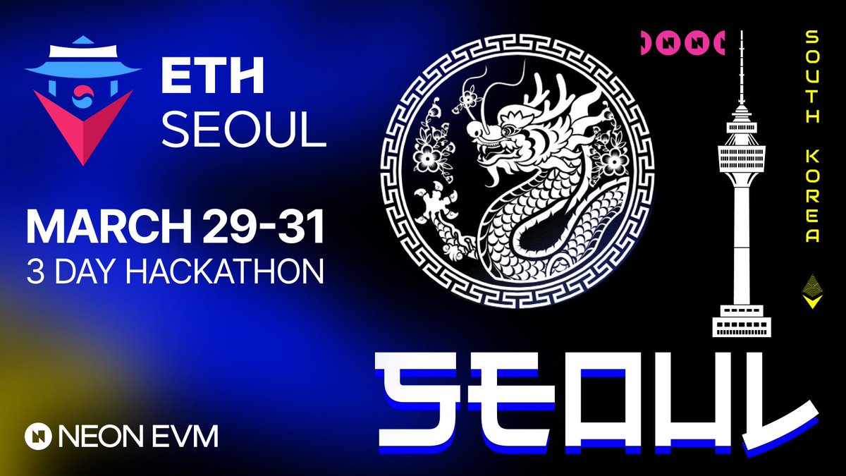 Gm Asia 🌞 Join us next week as we head to South Korea for @eth_seoul_ from March 29-31. This year Neon EVM is the exclusive Gold Sponsor at ETH Seoul. Get ready to push the boundaries of blockchain innovation with hackathons and win amazing prizes! Details below 👇…