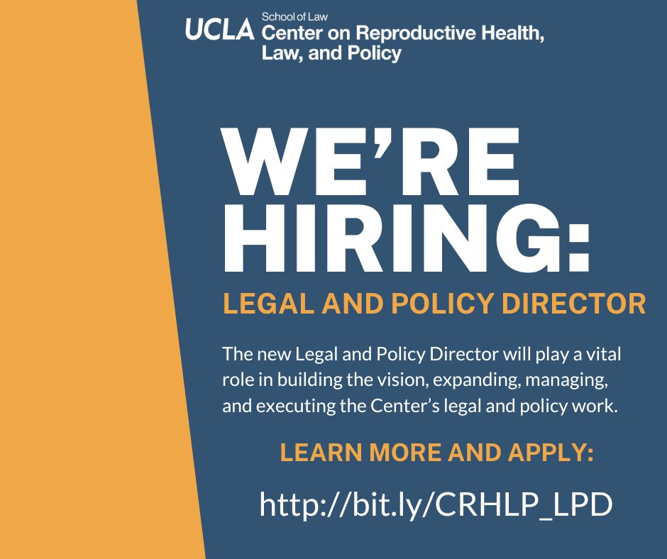 📢Did you hear the news? We're hiring a Legal and Policy Director! This is an exciting time to join CRHLP as we continue to set our vision, goals, & priorities. Learn more and apply by April 5 for full consideration: bit.ly/CRHLP_LPD