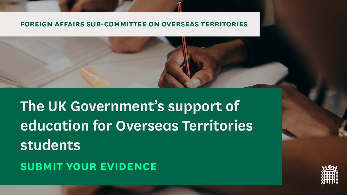 How is the UK Government supporting Overseas Territories students in the UK and fulfilling its commitment to making education a priority? You can submit evidence until 8 April: committees.parliament.uk/work/8300/the-…