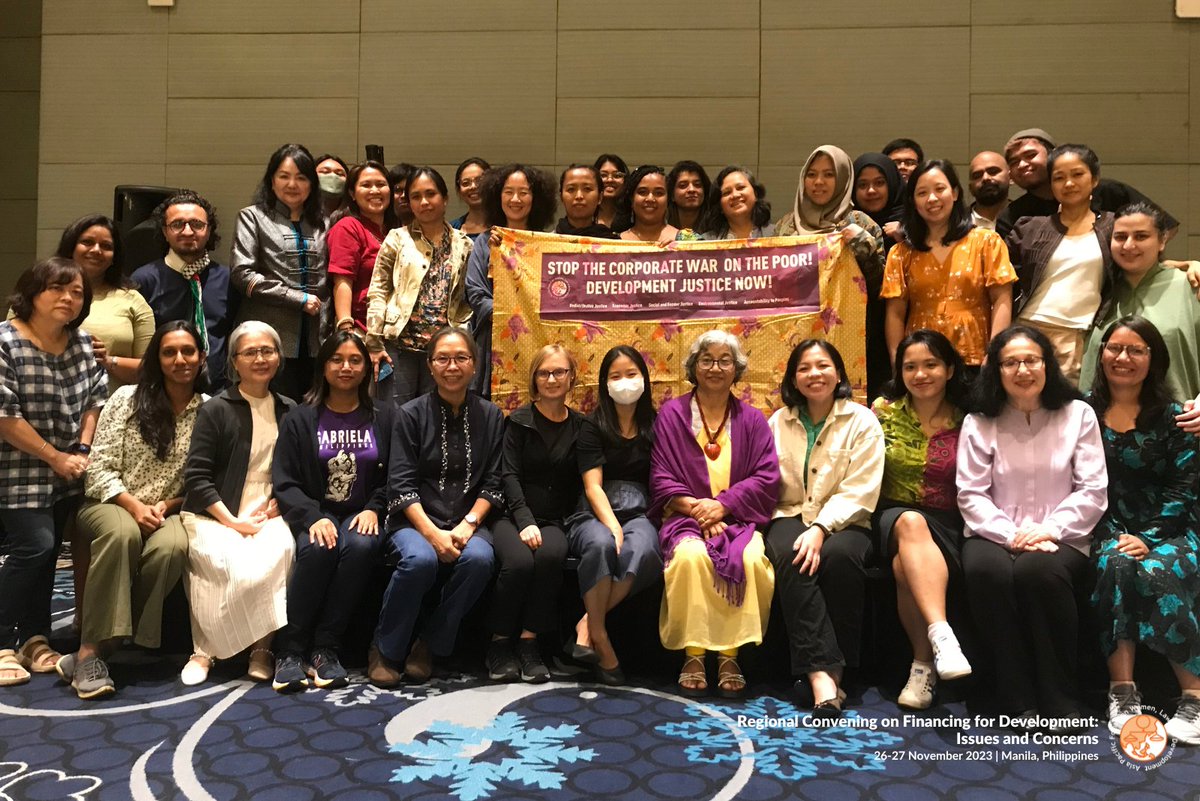 apwld's tweet image. 📸APWLD Feminist Development Justice and Crises and Women's Human Rights programmes gathered together 38 WHRDs during the Regional Convening on #FinancingforDevelopment held in Manila, Philippines, in November last year.
#DevelopmentJusticeNow
