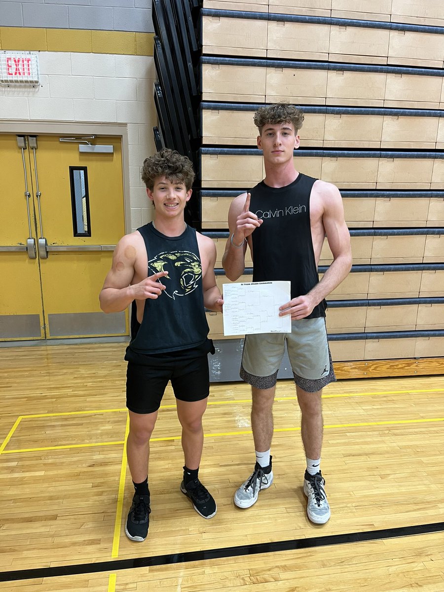 Big S/O to <a href="/MeinigXander/">Xander Meinig</a> and <a href="/JasperLogan7/">Jasper Logan</a> for winning the PE class championship in <a href="/Spikeball/">Spikeball™ Inc</a>! They put in a dominating performance from start to finish! Congrats boys!