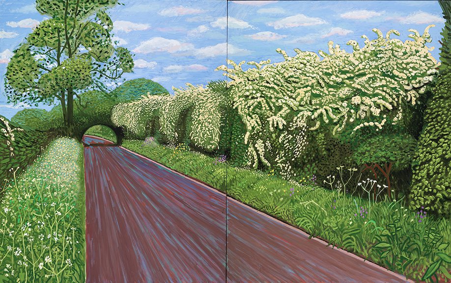 Hawthorn Blossom near Rudston 2008 #DavidHockney