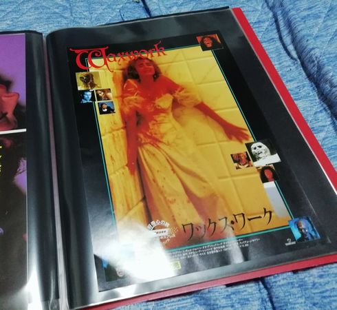 蝋人形館ホラーの秀作『ワックスワーク（1988）』のチラシ ホラー映画