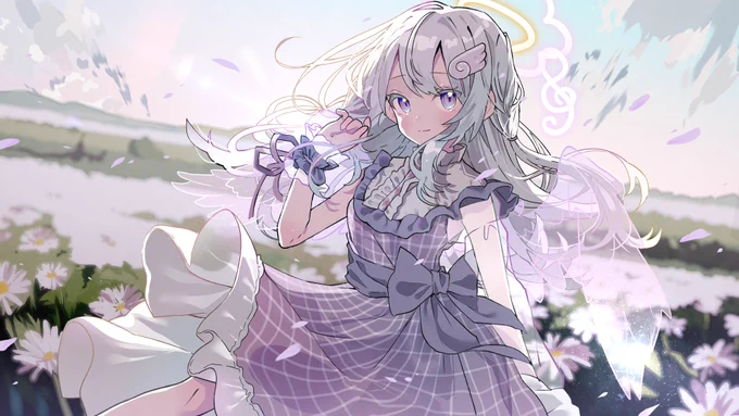 今日は娘のVtuberリリー・ライラックちゃんの活動一周年記念!歌みたイラスト描かせていただきました!ありがとうとおめでとう#リリー・ライラック1周年 