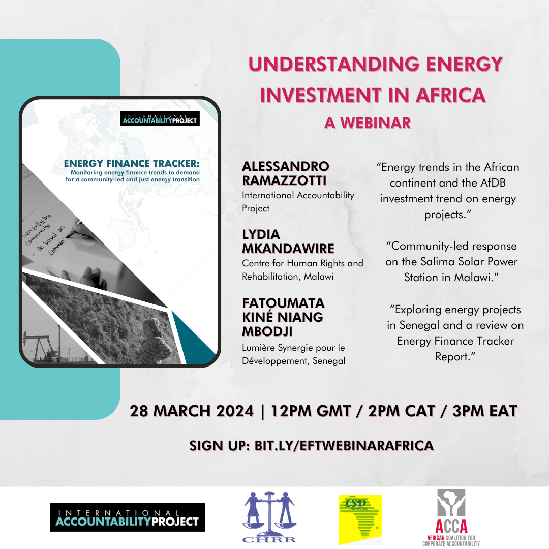 In collaboration with @AfricanACCA, join us with @CHRRMalawi & @Lsdsenegal to explore the energy trends in the #African continent and how #African CSOs are actively working to address #energy challenges and promote #sustainable solutions✊🌳 SIGN UP NOW👉bit.ly/EFTWEBINARAFRI…