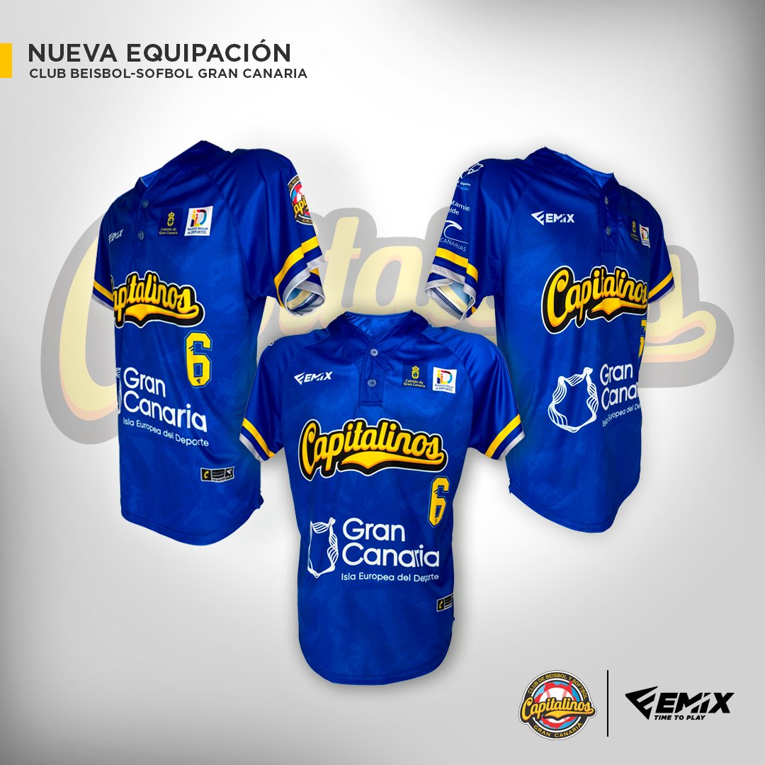 Os presentamos la nueva equipación para el CLUB DE BEISBOL-SOFBOL GRAN CANARIA <a href="/clubcapitalinos/">Capitalinos de Gran Canaria</a>
¿Qué os parecen?

#emix #emixtimetoplay #timetoplay #equipacionesdeportivas #capitalinos #campeonato #deporte #play #beisbol #softball #sport #tshirts #sportsequipment #baseball