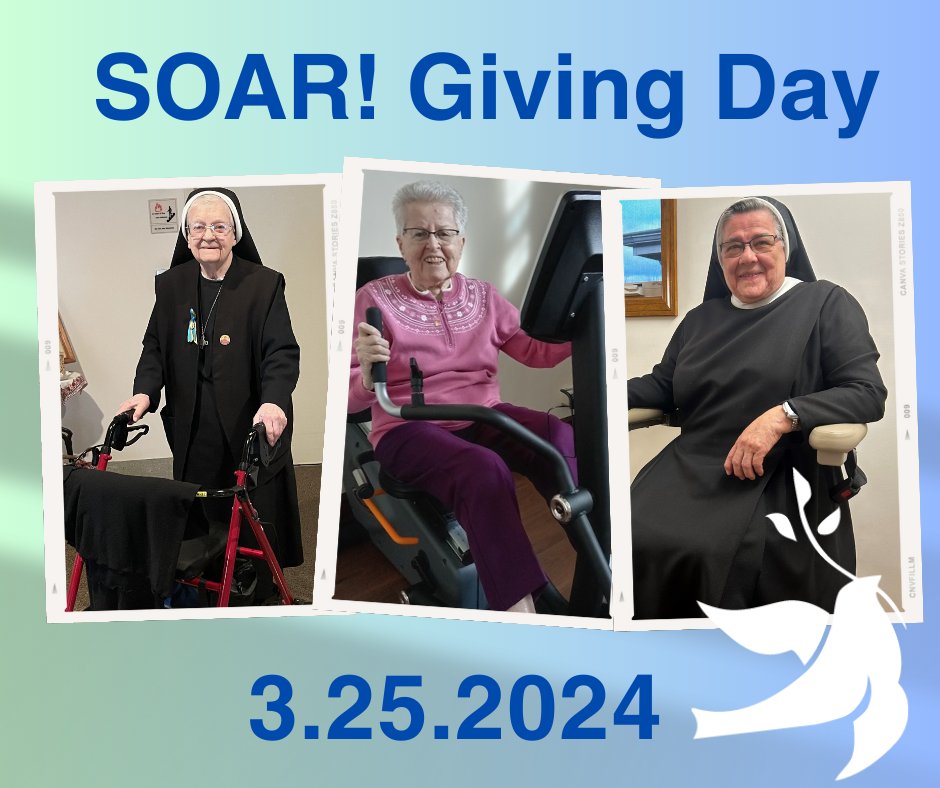 The SOAR! Grant Review Committee will meet soon to review grant requests. Today — on our Giving Day — you have an opportunity to participate in a nationwide effort to ensure the safety and wellbeing of aging religious. Give today: soar-usa.org/givingdaydonat…