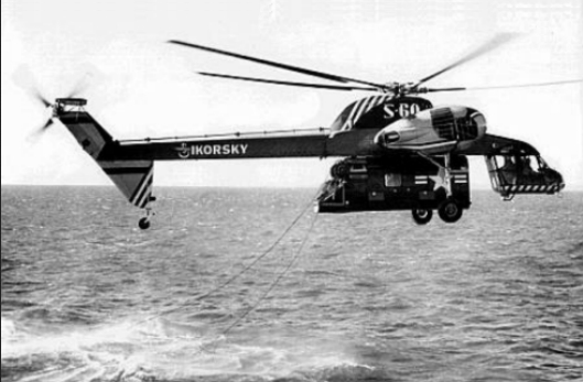 HeloHistory's tweet photo. Today in #HeloHistory:

First flight of the @Sikorsky S-60 Crane —  Wednesday, March 25, 1959.

This was Sikorsky's first iteration of the design of a flying crane. It was succeeded by the turbine powered Sikorsky S-64 Skycrane.

https://t.co/IisrHexNBg https://t.co/7QLd4AAjda