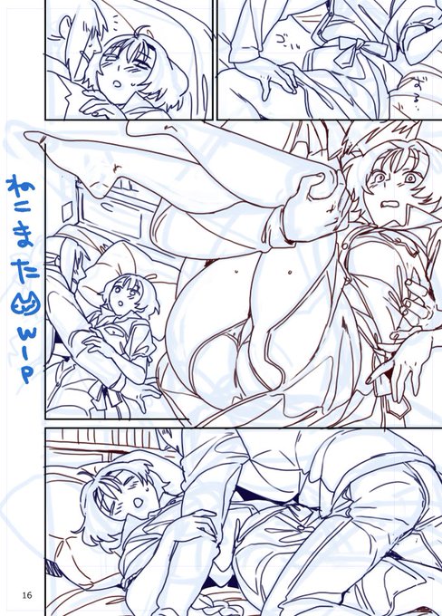 WIP 
話の流れ的にここでパンツ見えたらダメだったので没にした下描き絵の供養 