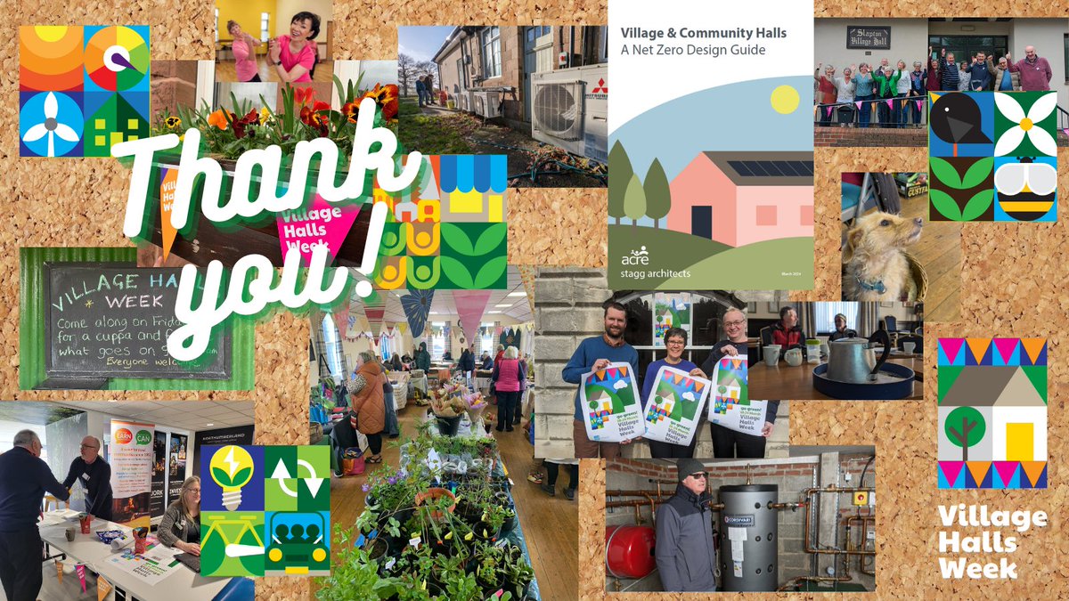 We would like to say a big THANK YOU to everyone that got involved in #VillageHallsWeek and made it a success! 

🎉100s local events held
♻️New #NetZero design guidance 
💷More <a href="/DefraGovUK/">Defra UK</a> investment &amp; #grants!

acre.org.uk/village-halls-…