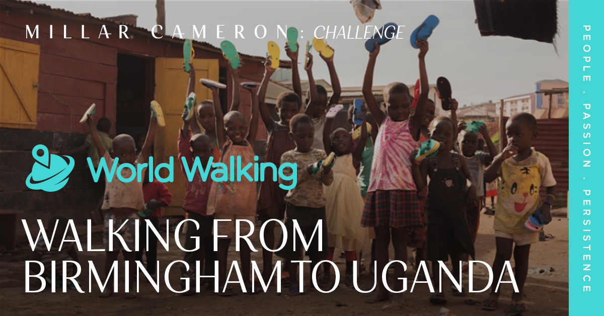 This year, the Millar Cameron team is embarking on another huge and exciting virtual walking challenge across Africa to raise funds for @KidsClubKampala. Our goal is to walk over 13 million steps, the equivalent of walking from Birmingham to the charity's head office in Uganda.