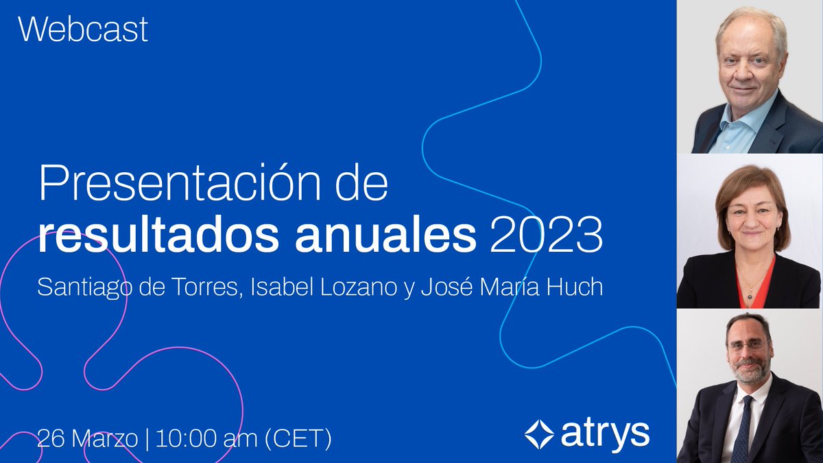 🗓️ 𝗦𝗮𝘃𝗲 𝘁𝗵𝗲 𝗗𝗮𝘁𝗲 l Mañana, 26 de marzo de 10:00h a 12:00h CET, celebraremos la presentación de 𝗥𝗲𝘀𝘂𝗹𝘁𝗮𝗱𝗼𝘀 𝗙𝗶𝗻𝗮𝗻𝗰𝗶𝗲𝗿𝗼𝘀 𝗮𝗻𝘂𝗮𝗹𝗲𝘀 𝟮𝟬𝟮𝟯. 👉Regístrate y sigue el webcast: bit.ly/3x7a8QK