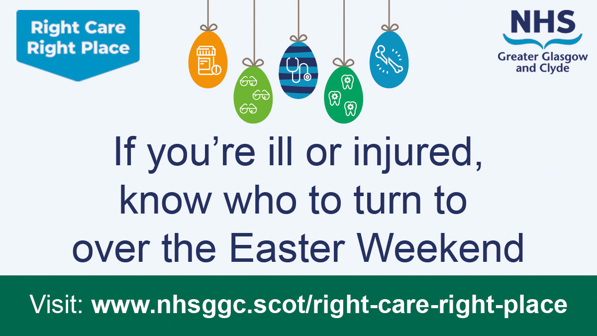 Many pharmacies will be closed on Easter Monday. To find out who to turn to and what pharmacies are opened visit ➡️ nhsggc.scot/your-health/ri… #RCRP #NHSGGC