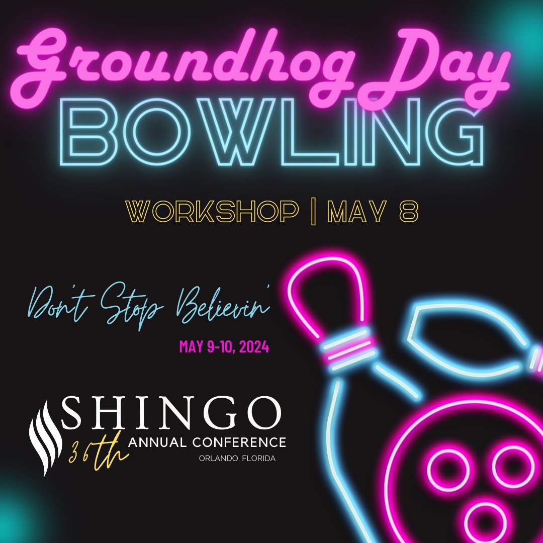 ShingoPrize's tweet image. 🌟 Join Tim Pettry for Groundhog Day Bowling at the 36th Shingo Conference on May 8 in Orlando! Blend Lean principles with bowling fun. Reserve your spot now! 🎳✨ #ShingoConference #LeanCulture #Orlando2024