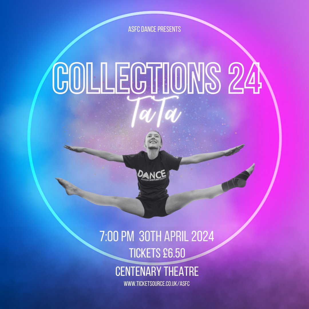 Tickets for our next show Collections24: TaTa are on sale now! It's a collection of dances from our A1 and A2 dancers. Choreography from the students/ PCGE teacher/ dance teachers. 📆April 30th 2024 ⏰7:00pm 🎟️£6.50 + booking ticketsource.co.uk/asfc