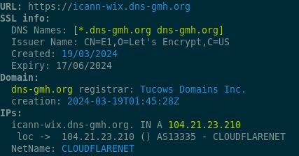 yvesago's tweet photo. #phsihing @wix behins @cloudflare s://icann-wix.dns-gmh.org/4d53bd78f5e274e97ca9c20beb1927c0/?payer=7a5d07937c02f4a737ca9801601a403e&amp;cur=info VIA s://s1.elatesolution.com/0he2q4vy1/?456TY289HYU=45VGI90K2ED&amp;x=vhv ping @malwrhunterteam @PhishStats https://t.co/HRwweCPejD