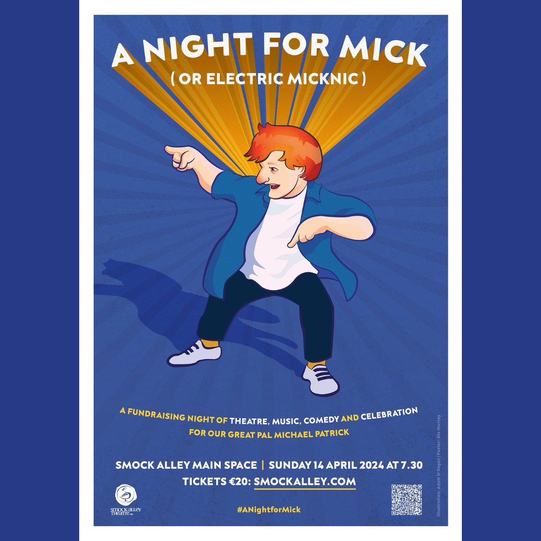 Please support this fundraising night of theatre, music, comedy and celebration for Michael Patrick @smockalley A celebration of Mick and his work and also to raise money to support him and his family as they adapt to living with MND. Buy your ticket now! loom.ly/-d7Hp6I