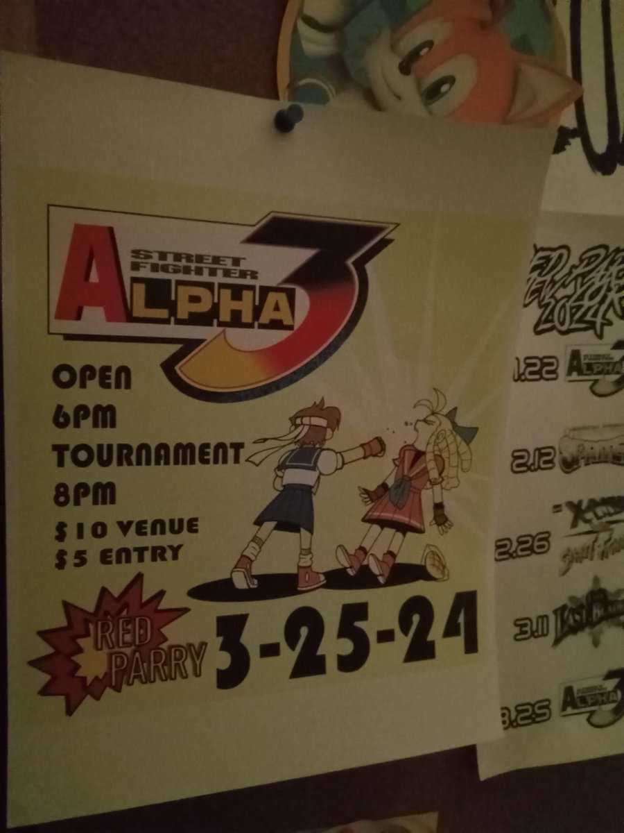 Street Fighter Alpha 3 Tournament TONIGHT at Red Parry NYC! 

$10 Venue 
$5 Tournament 

Doors 6pm 
Tournament 8pm 

DM for more info 

Flyer by @soup_to_go 

#streetfighter #alpha3 #fightinggames