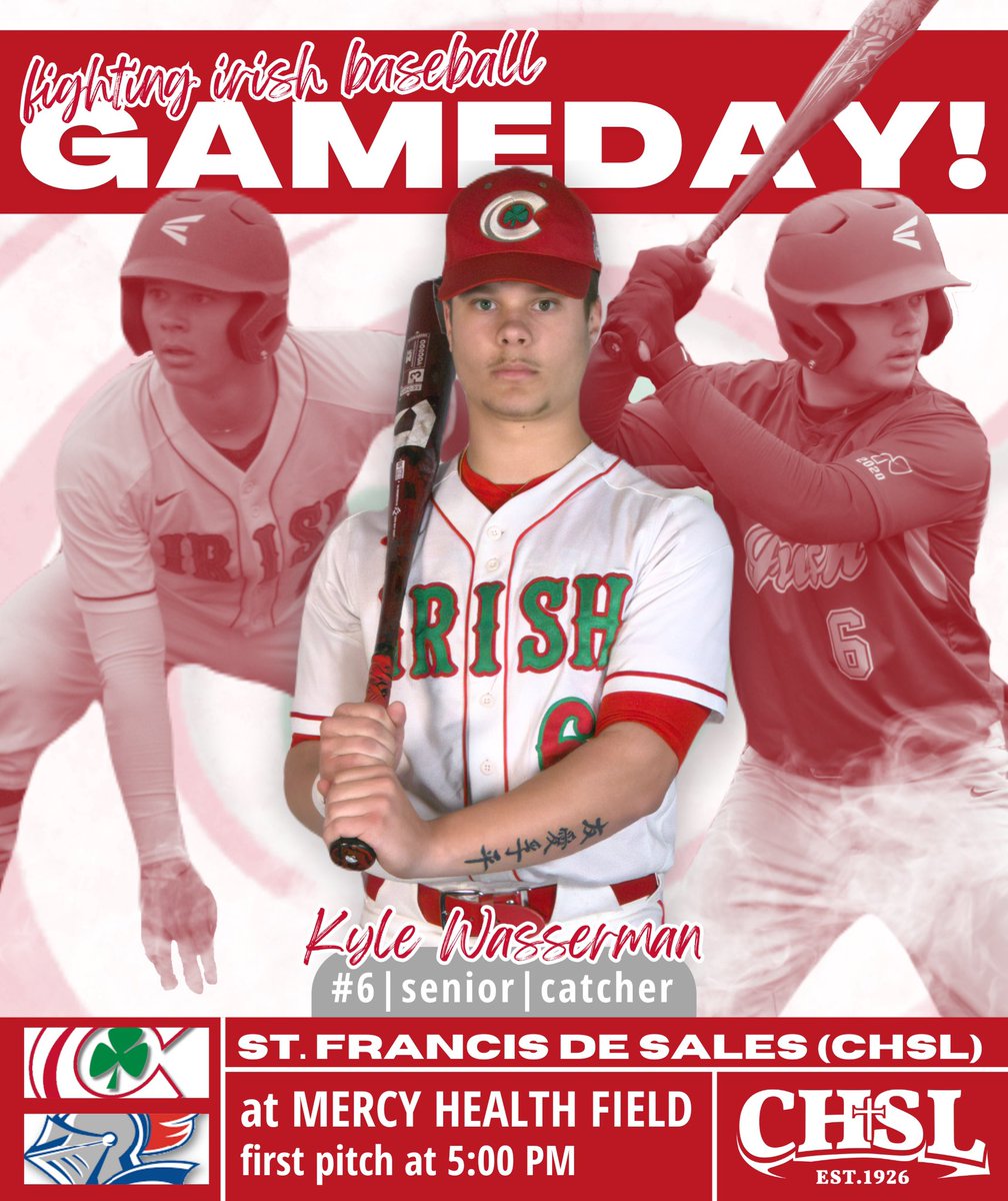 Central Catholic Baseball (@cchsirishbsbl) on Twitter photo 🚨WE PLAY BASEBALL TODAY🚨
Home opener against <a href="/SFSAthletics/">St. Francis de Sales Athletics</a> this afternoon. First pitch at 5:00 PM! ☘️⚾️ 🚨WE PLAY BASEBALL TODAY🚨
Home opener against <a href="/SFSAthletics/">St. Francis de Sales Athletics</a> this afternoon. First pitch at 5:00 PM! ☘️⚾️