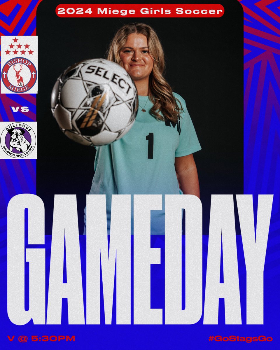 BishopMiege_SCR's tweet photo. Stags host 2023 State Final 4 participant Baldwin today at 5:30pm!  There is no JV game so the Varsity game time was moved up. Our C travels to Piper for a 5:00pm match. #We8GonnaStop https://t.co/yZ1d8AhDXc