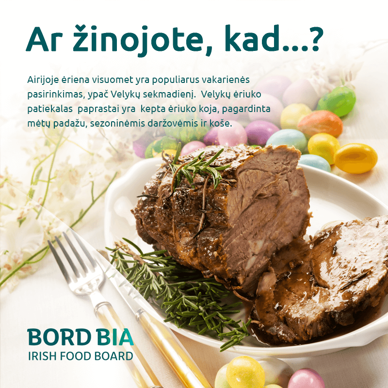 IrishEmbVilnius's tweet photo. In #Ireland ๐ฎ๐ช , Easter Sunday is a time for families to come together and share a meal ๐ฅ๐โ๏ธ
#bordbia #Irishcuisine #irishfood #food #easter #lamb #easterlamb #easterseason #spring #springlamb https://t.co/qYKsQ2sG5C