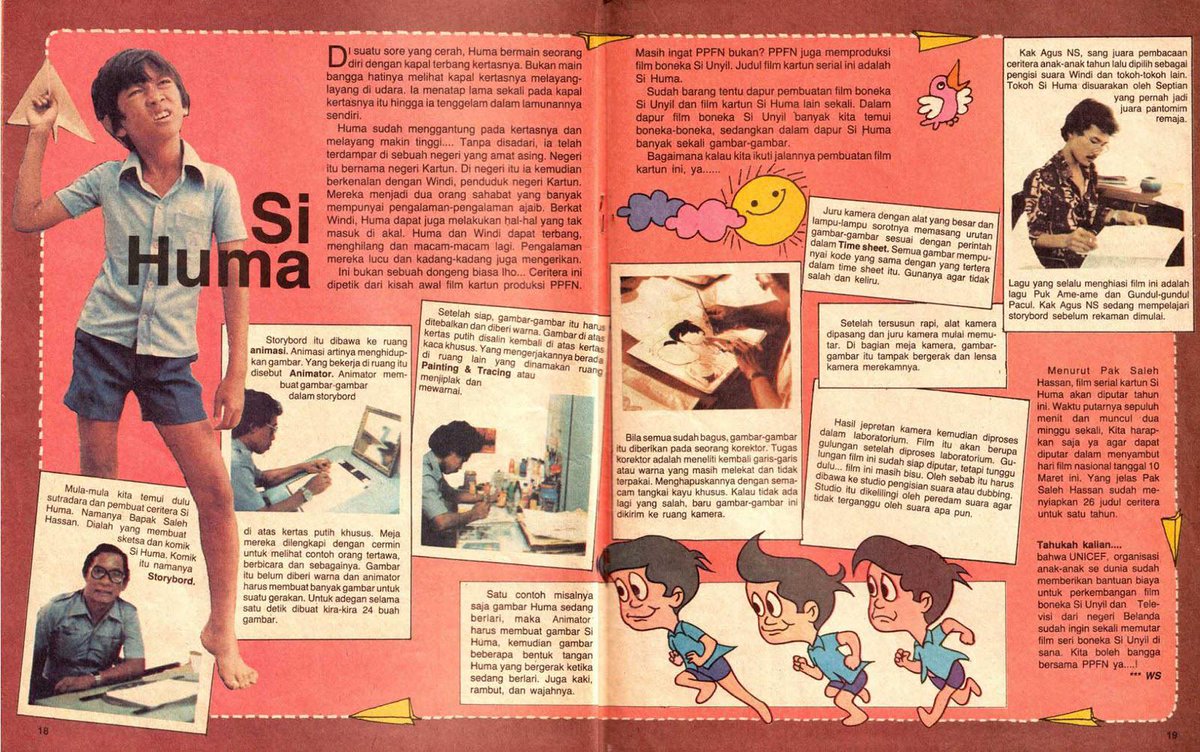 haebaragiu's tweet photo. Si Huma adalah animasi pertama di Indonesia yang penciptanya adalah kakek ku sendiri alias Saleh Hasan dan yang meranin Si Huma itu bapak ku sendiri. 😭 (real) https://t.co/xW3ZNxeSnX
