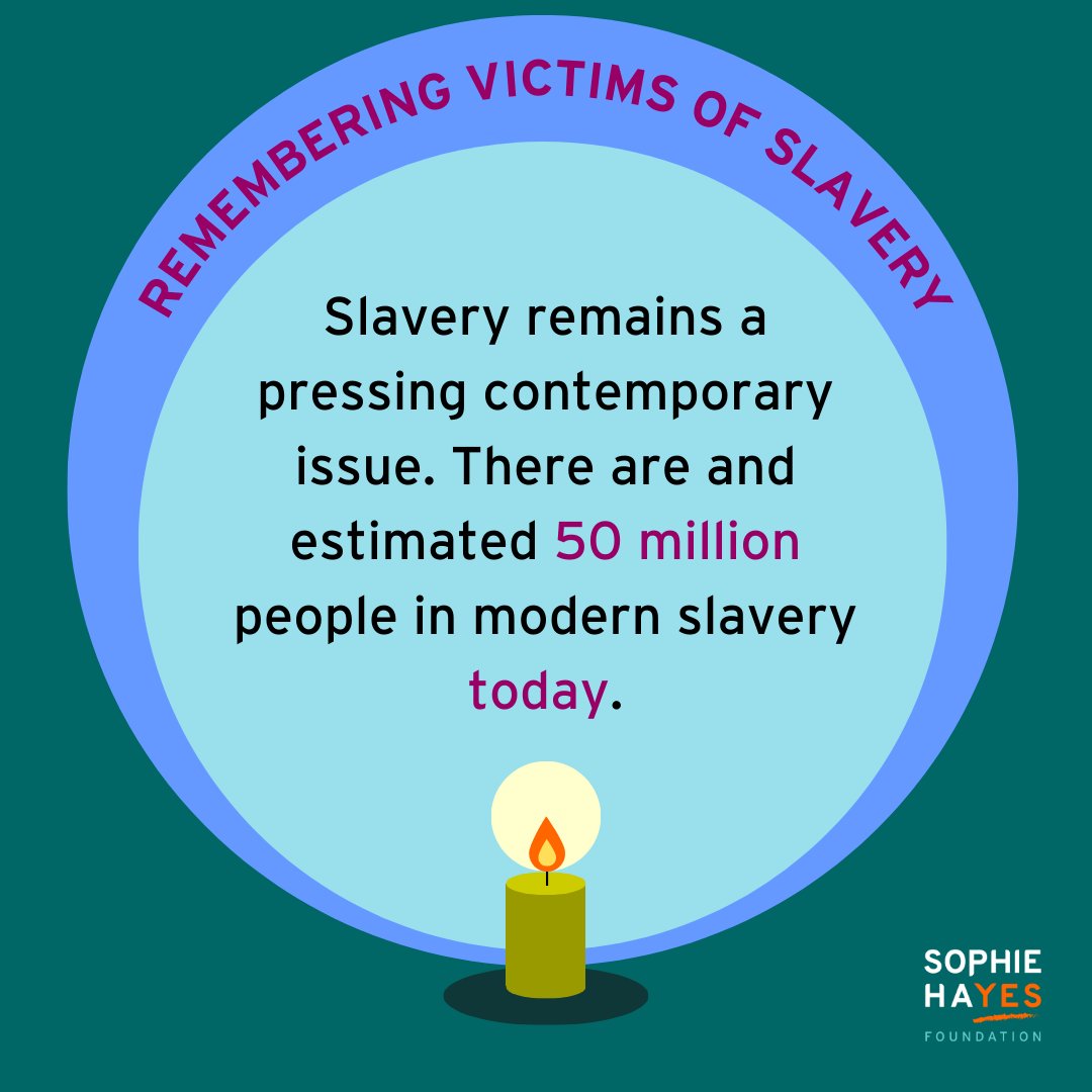 🕯 The Translatlantic Slave Trade stole 10-12 million people from their homes for the purpose of #ForcedLabour - and today, 50 million people across the world continue to be exploited. #ModernSlavery #EndHumanTrafficking #HumanRights