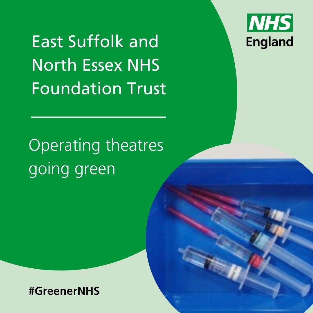 🏥 Colleagues at Colchester Hospital supported by @ESNEFT have been working hard to reduce their environmental impact, including stopping the use of desflurane, and using washable trays and reusable blankets for a #GreenerNHS. Find out more 👇 esneft.nhs.uk/going-green-in…