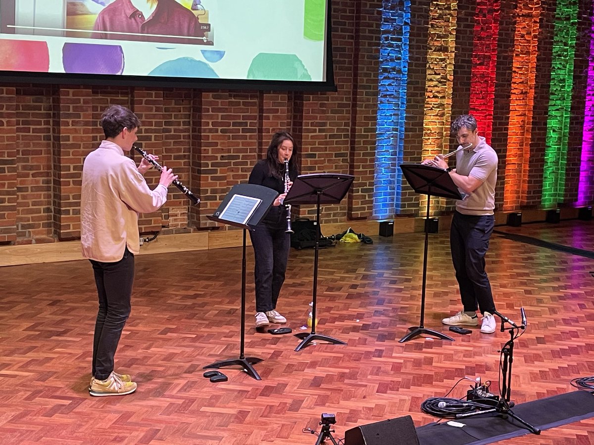 What does an oboe, clarinet, flute, 2 wine glasses, a pair of sunglasses and a dancing flautist make? That's right, an incredible concert for over 300 children from Soton and Hants Schools from @MishMashProds! #tsengagement #InspiringMusic Supported by Hampshire Music Service