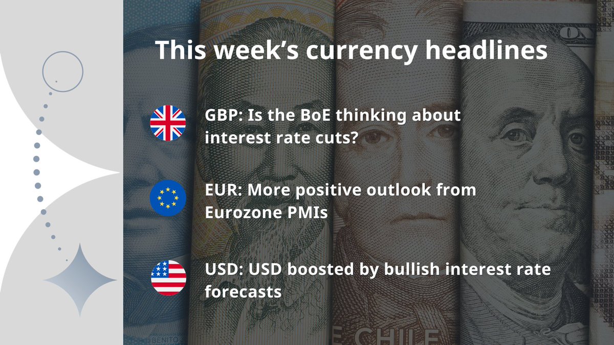 Will sterling recover from the BoE’s dovish stance on interest rates? | Here's Your Economic Update: m.moneycorp.com/3PwF7fC ✉️ Subscribe to our daily email to stay informed on the latest market activity: m.moneycorp.com/3PDLQEy #GlobalMarkets #CurrencyForecast #MarketUpdate