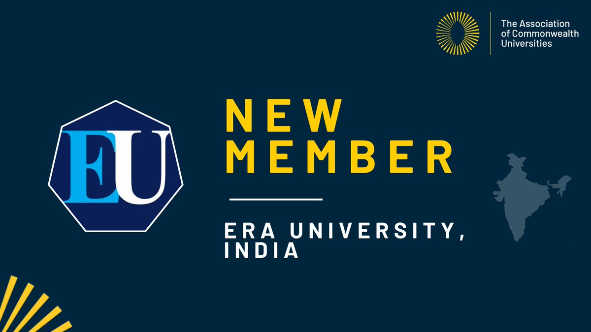 Welcome to @EraUniversity - a new #ACUMember university joining us from Lucknow in India. 🇮🇳🎆