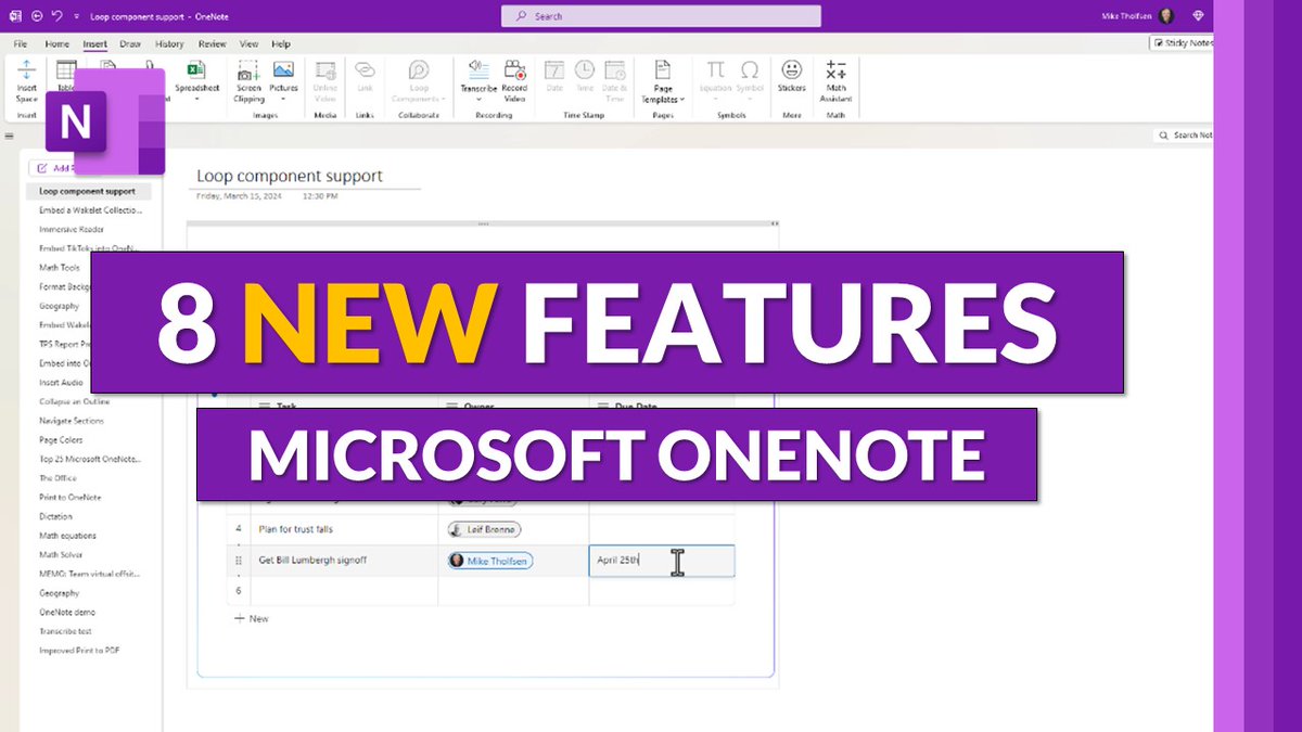 A tutorial video showing the top 8 new features in OneNote 💜 Includes: 🆕 New Sticky Notes app ➰ Loop integration 📱 Home screen on iPhone ✍️ Ink updates ➕ Lots more YouTube 📺 youtu.be/1I3qY-_bYcw?si… #edtech #MIEExpert #OneNote