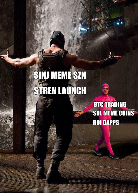 Giveaway Alert  ⏳

 10 $INJ for 3 Winners  

- RT &amp; Follow &amp; LIKE

-JOIN Our TG   

 -tag 3 friends 

 $INJ MEME SZN About to start and you all about to miss it out

Winners being selected in 48 Hours 

TG MEMBERS Getting presale wallet address before TWITTER JOIN NOW!!!!!