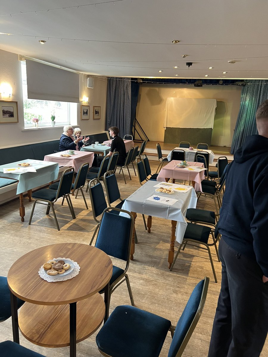 Kirklees Cadets are setting up for the launch of their Safe Tea project, which was funded by the @MayorOfWY Safer Communities grant. We’re at New Mill Club who have supported us with a venue.