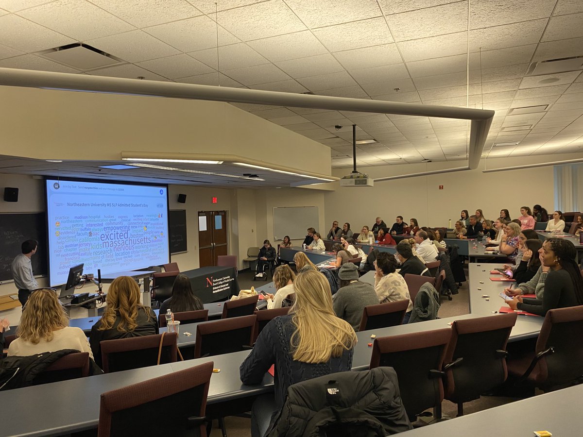 Our faculty and current cohorts enjoyed welcoming admitted students and their guests to campus on Friday for an MS SLP Open House! We can't wait to see you again in the fall! 🍂#slp #slp2b #graduateschool #admittedstudents #fall2023 #LikeAHusky #NUBouve <a href="/Northeastern/">Northeastern U.</a> <a href="/NUBouve/">Bouvé College of Health Sciences at Northeastern</a>