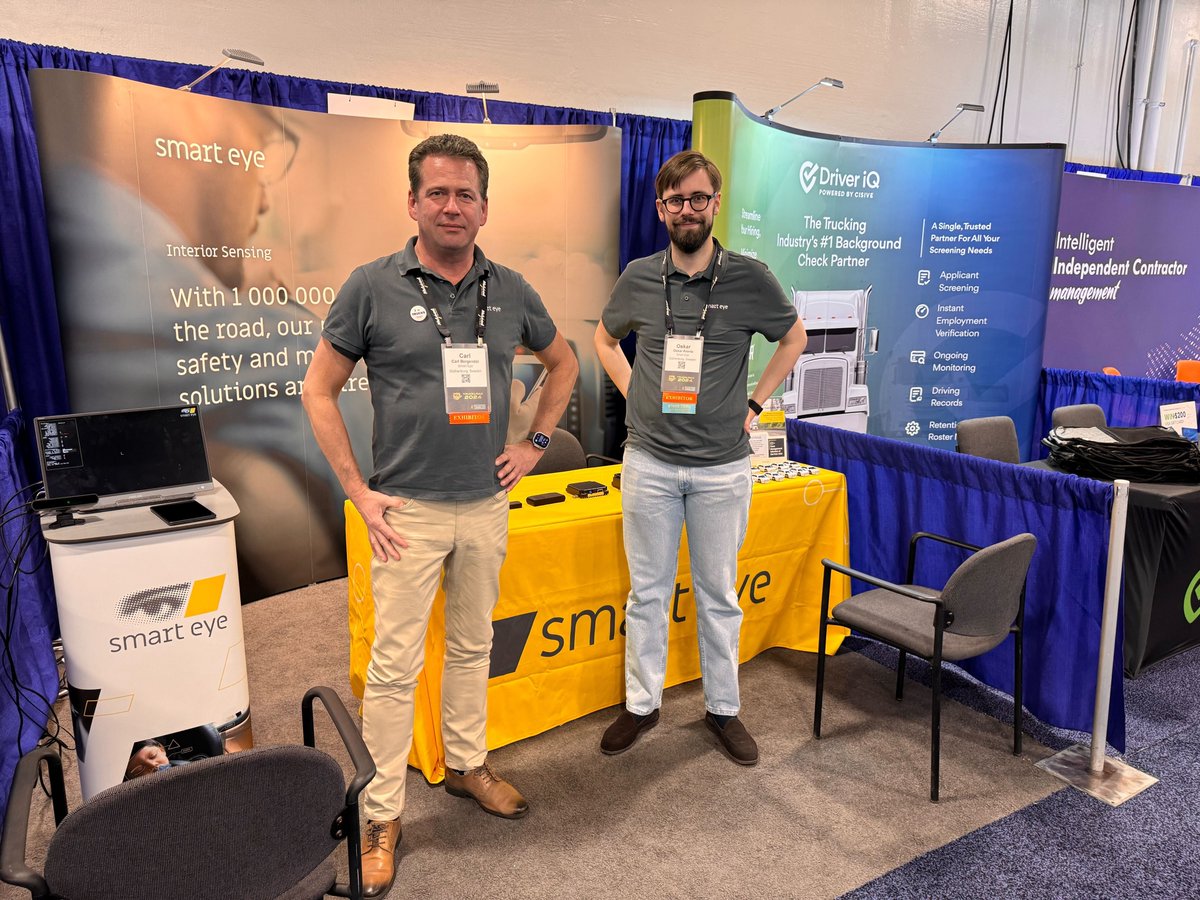 Hello from Nashville, TN!👋 Smart Eye is excited to be making our debut at #Truckload2024. We have been onsite in booth 1113 since Saturday, showing off our Fleet Driver Support System AIS.🚚 Come by to find out how AIS can help safeguard your fleet! #TCA2024 #FleetSafety