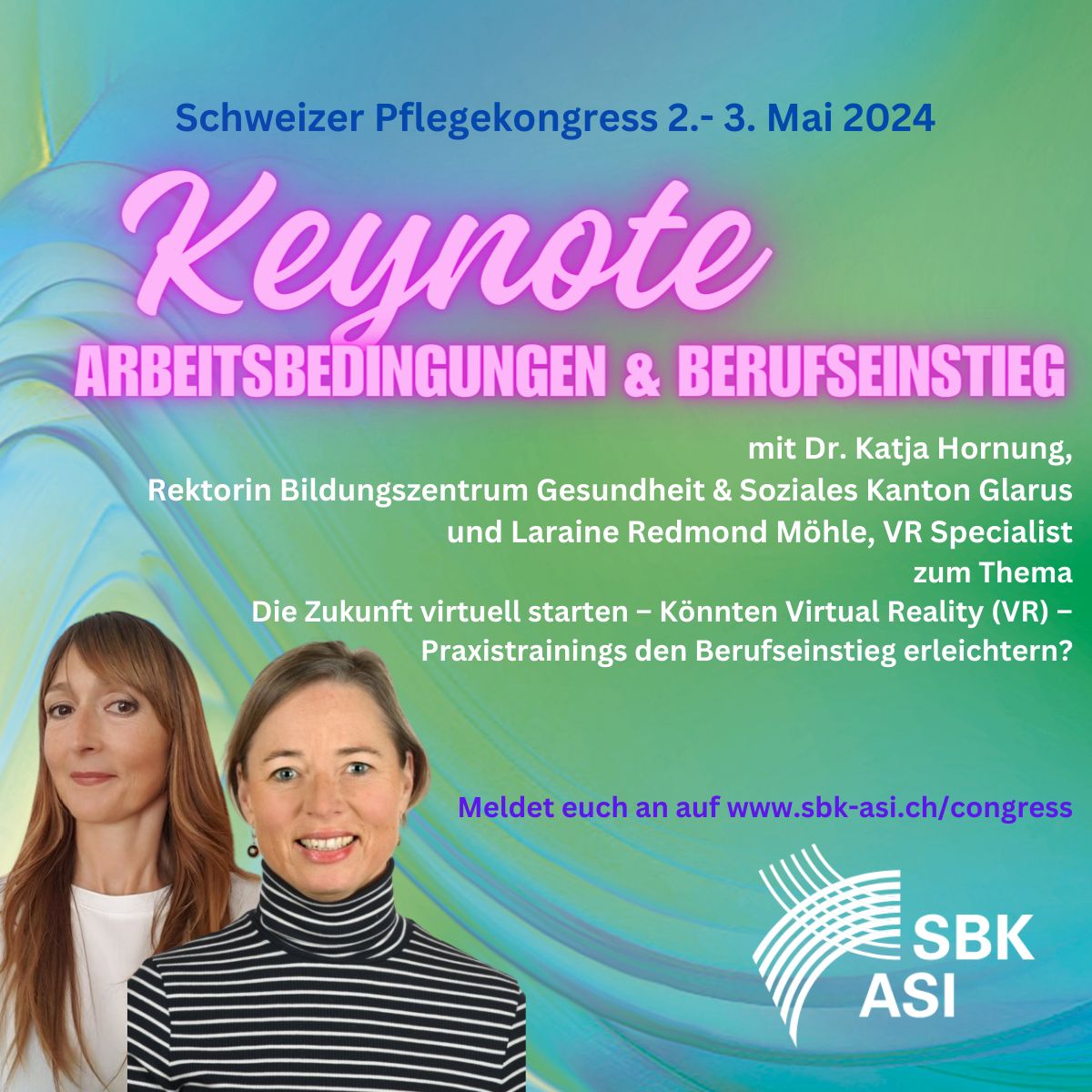 Am 2. und 3. Mai 2024 öffnet der Kursaal Bern seine Tore zum Schweizer Pflegekongress. Im Fokus stehen: starke Pflege, Gesundheit und Umwelt, Politik, Arbeitsbedingungen und der Berufseinstieg mit spannenden Referent:innen. Jetzt anmelden unter: sbk-asi.ch/de/congress/ti…