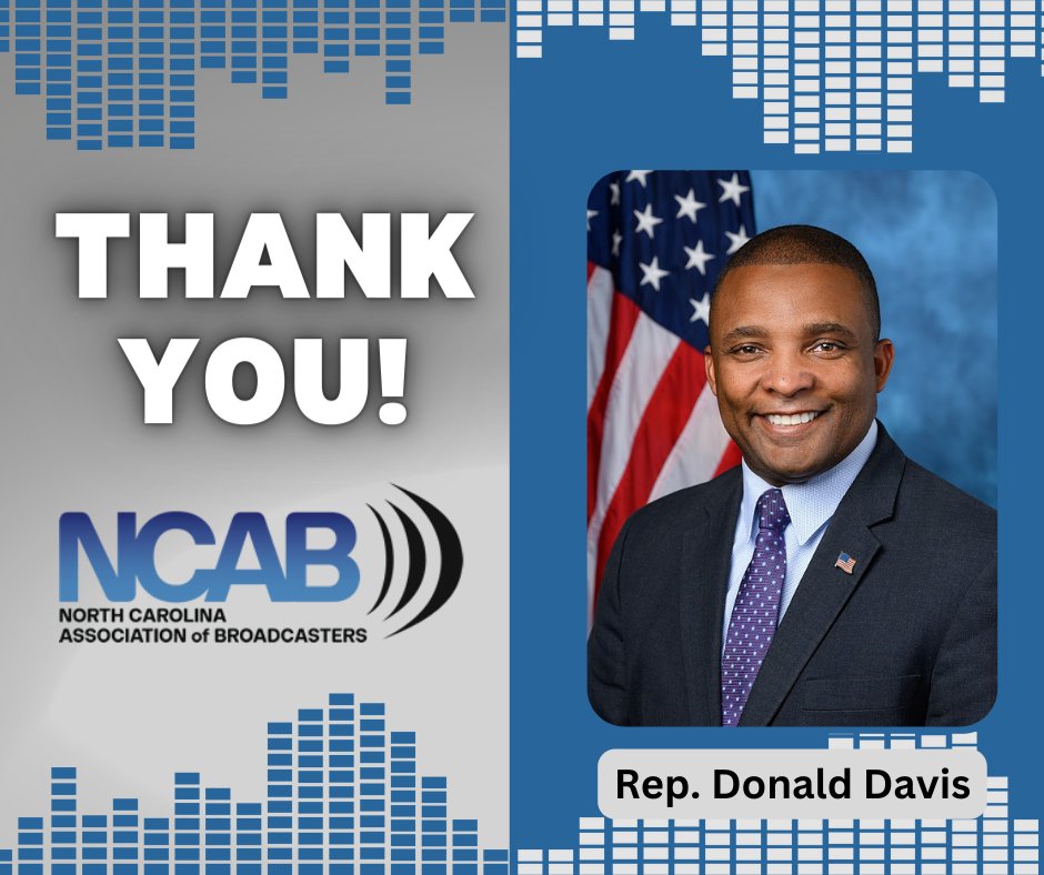 Radio stations in the 1st Congressional District and across NC thank @RepDonDavis for co-sponsoring the AM Radio For Every Vehicle Act.   THANK YOU for supporting the AM band, critical to providing emergency alerts, news, information, music, and entertainment!  #dependonam