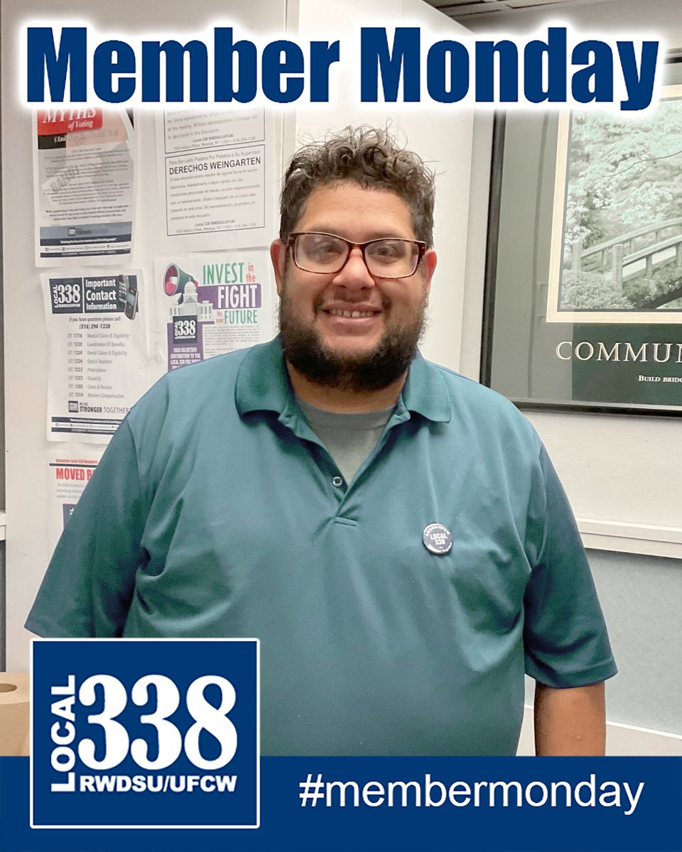 #MemberMonday: Jason Jaramillo works at Duane Reade in Manhattan, and has been a proud member of our union since 2007! #1u