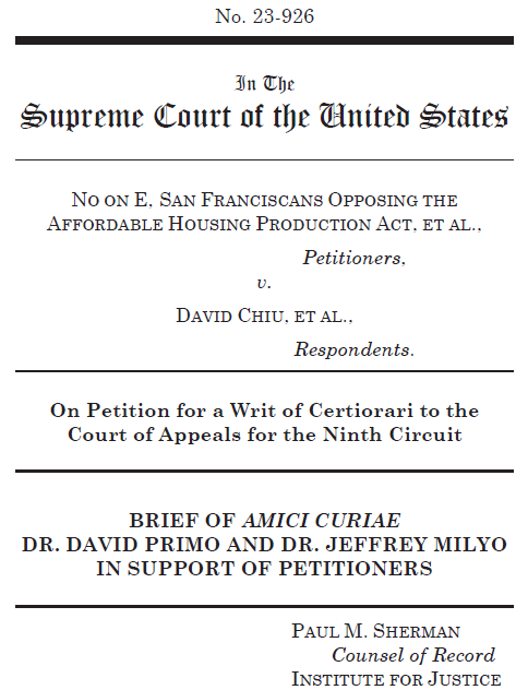 Today @IJ filed an amicus brief in support of certiorari in an important First Amendment case being litigated by @InstFreeSpeech. The case raises important questions about the limits on the government's power to require disclosure in political ads. 🧵