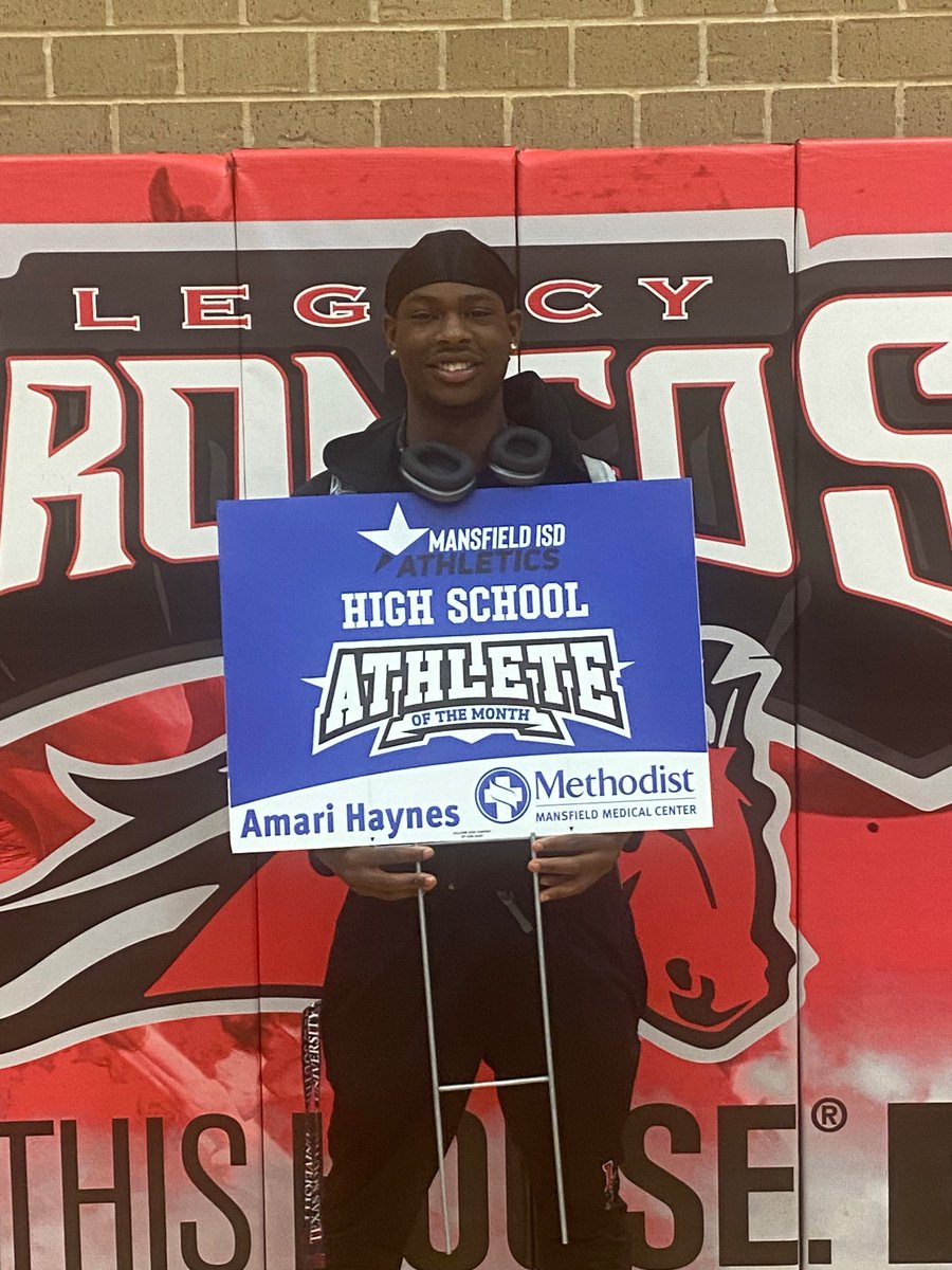 Shoutout to Amari Haynes for being recognized as athlete of the month!!