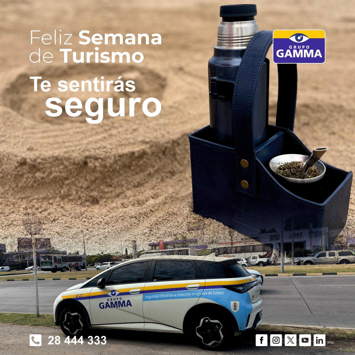 Esta Semana de Turismo, disfruta y explora con tranquilidad 🌴🛫. Con GRUPO GAMMA, tu hogar y negocio están seguros. Viaja sabiendo que cuidamos lo que más valoras 🏠🔐. #SeguridadGrupoGamma #SemanaDeTurismo