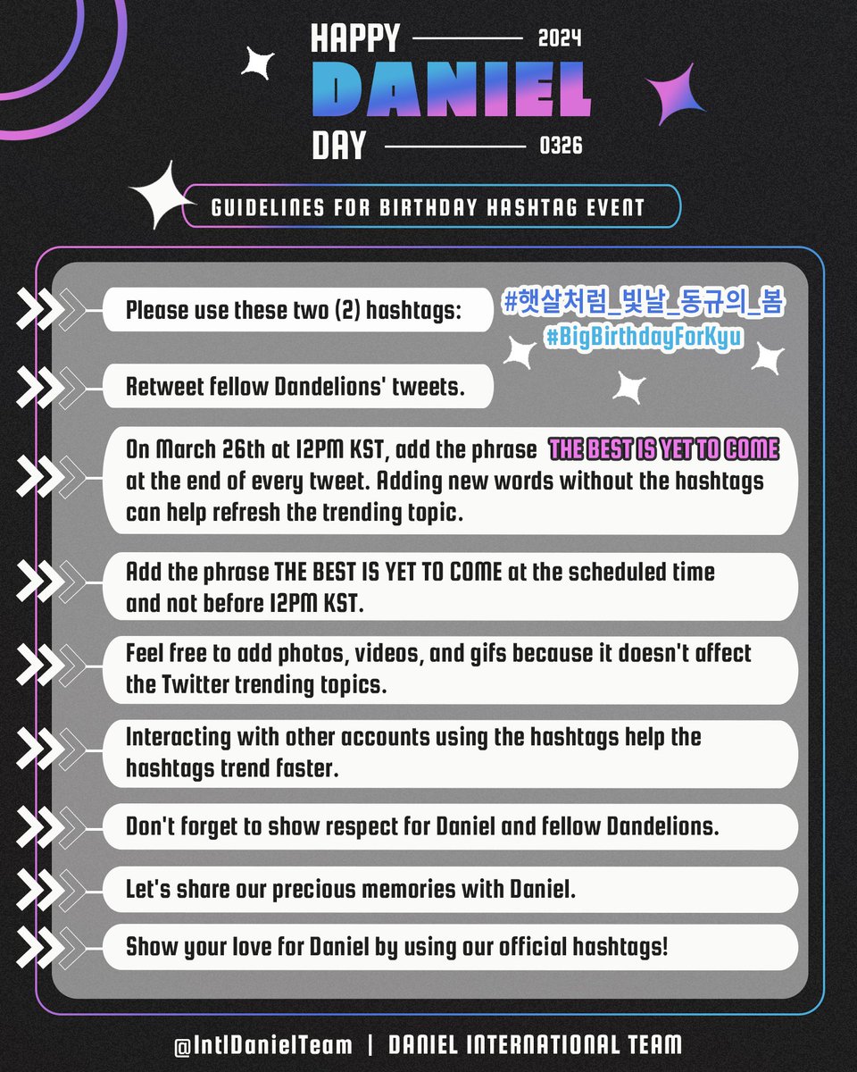 Are you guys ready for the BIG celebration tomorrow? Let's make some noise to let everyone know he's back, for real!

These are the guidelines for our birthday hashtag event. Kindly set a reminder to join the fun! 🥳

#bigwforu #KimDaniel