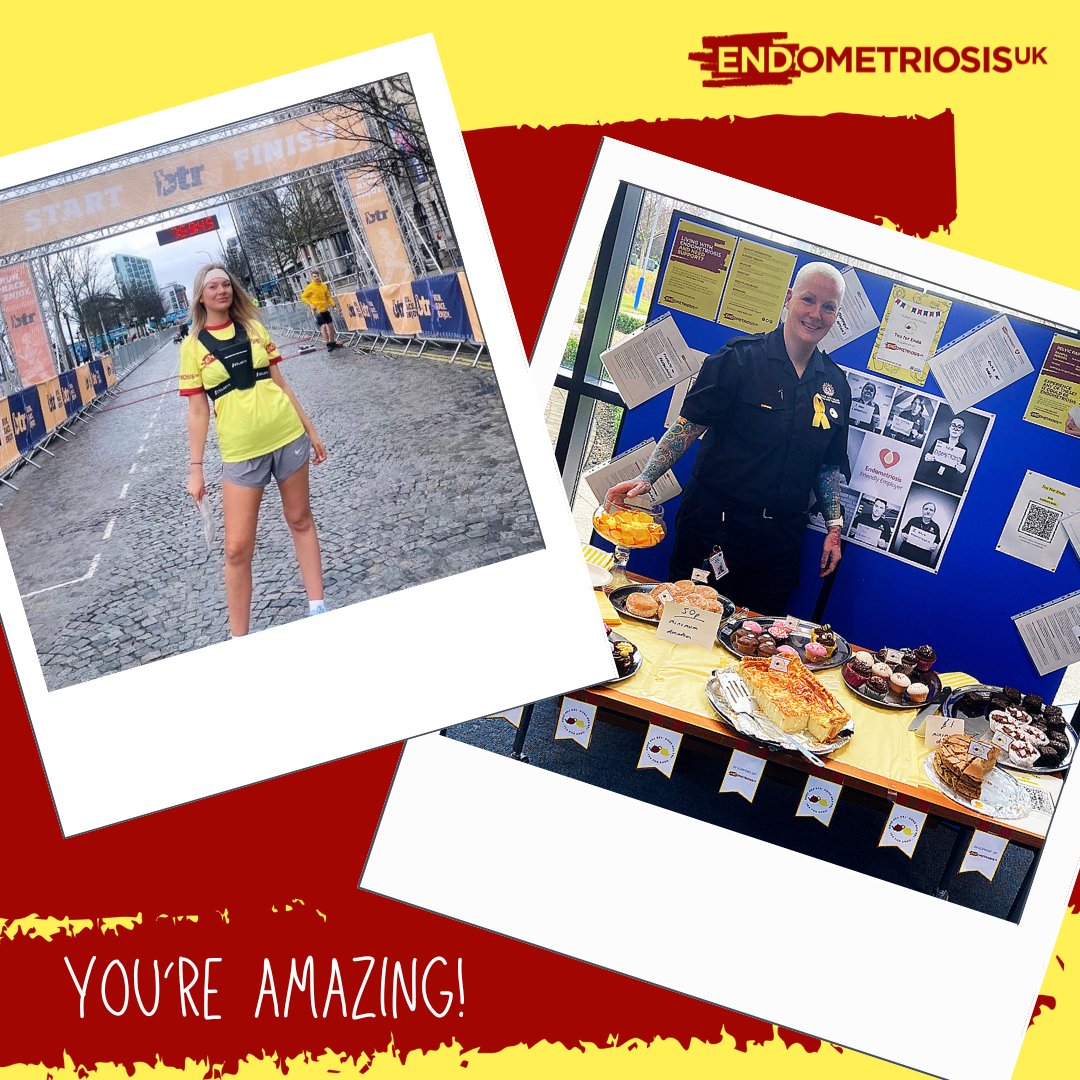 We're starting the week with some huge thank yous to our fantastic fundraisers including Nakaella, who ran the Liverpool Half Marathon and Adele and the team at Tyne and Wear Fire and Rescue, for hosting a Tea for Endo fundraiser and awareness event. Thank you for your support 💛